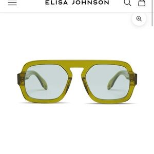 Elisa Johnson Jane Sunglasses in Olive Green